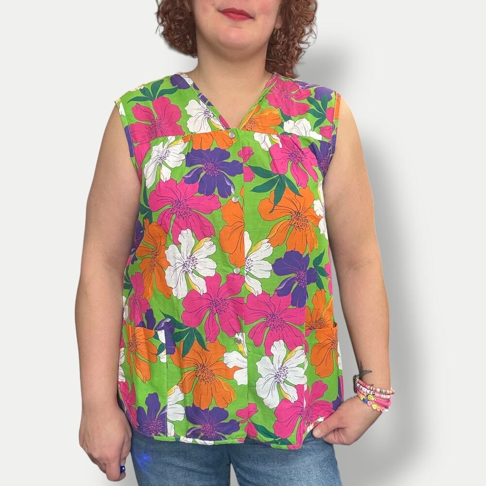 Moon Dance floral smock top size Large